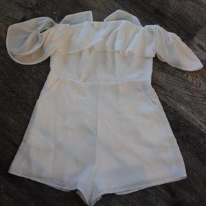 White Sleeveless Romper